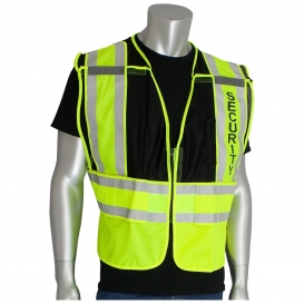 PIP 302-PSV-BLK Type P Class 2 Public Safety Vest with SECURITY Text - Yellow/Black