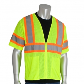 PIP 303-HSVP Economy Type R Class 3 Two-Tone Mesh Safety Vest - Yellow/Lime