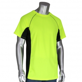 PIP 310-950B Non-ANSI Short Sleeve Safety T-Shirt w/ Built-In Insect Repellent - Yellow/Lime