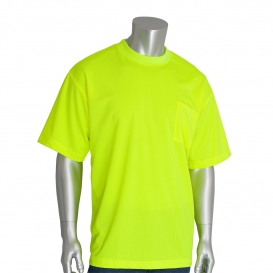 PIP 310-CNTSN Non-ANSI Short Sleeve Safety T-Shirt - Yellow/Lime