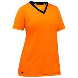 PIP 310W1118 Bisley Non-ANSI Women\'s Short Sleeve Safety Shirt - Orange