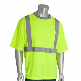 PIP 312-1200 Type R Class 2 Short Sleeve Safety T-Shirt - Yellow/Lime