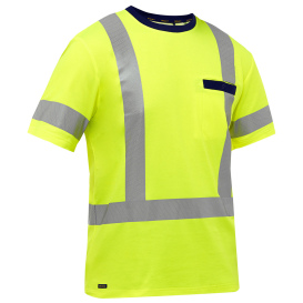 PIP 313M1118X Bisley Type R Class 3 X-Back Safety Shirt - Yellow/Lime