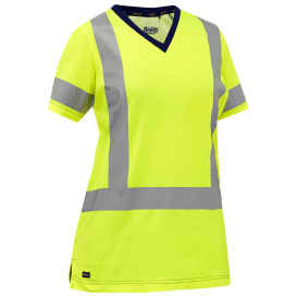 PIP 313W1118H Bisley Type R Class 2 Women\'s Safety Shirt - Yellow/Lime