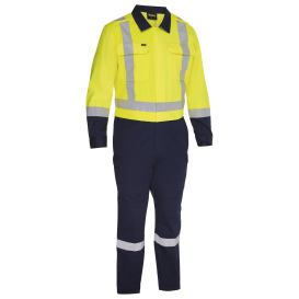 PIP 314M6369H Bisley Type R Class 2 Vented Coveralls - Yellow/Navy