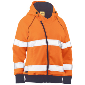 PIP 323W6819T Bisley Type R Class 3 Women\'s Contoured Full Zip Safety Sweatshirt - Orange