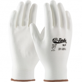 PIP 33-125 G-Tek NP Seamless Knit Nylon Gloves - Polyurethane Coated Smooth Grip on Palm & Fingers