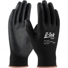 PIP 33-B125 G-Tek GP Seamless Knit Nylon Gloves - Polyurethane Coated Smooth Grip on Palm & Fingers