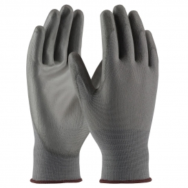 PIP 33-G115 Seamless Knit Polyester Gloves - Polyurethane Coated Smooth Grip on Palm & Fingers
