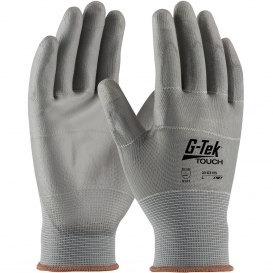 PIP 33-GT125 G-Tek Touch Seamless Knit Polyester Gloves - Polyurethane Coated Smooth Grip on Palm & Fingers
