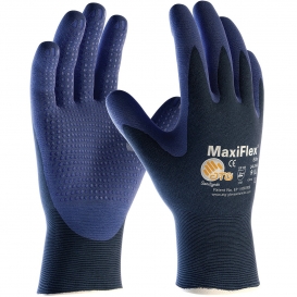 PIP 34-244 MaxiFlex Elite Ultra Light Weight Seamless Knit Nylon Gloves with Nitrile Coated Palm & Fingers