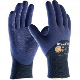 PIP 34-245 MaxiFlex Elite Ultra Lightweight Seamless Knit Nylon Gloves - Nitrile Coated Micro-Foam Grip on Palm, Fingers & Knuckles