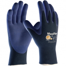 PIP 34-274 MaxiFlex Elite Ultra Lightweight Seamless Knit Nylon Gloves - Nitrile Coated Micro-Foam Grip on Palm & Fingers