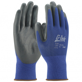 PIP 34-315 G-Tek Seamless Knit Polyester Gloves - Nitrile Coated Foam Grip