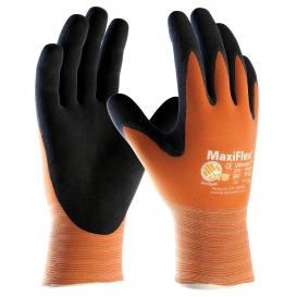 PIP 34-8014 MaxiFlex Ultimate Hi-Vis Seamless Knit Nylon Gloves - Nitrile Coated Micro-Foam Grip on Palm & Fingers