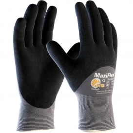 PIP 34-875 MaxiFlex Ultimate Seamless Knit Nylon/Lycra Gloves - Nitrile Coated Micro-Foam Grip on Palm, Fingers & Knuckles
