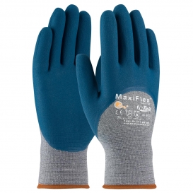 MaxiFlex Ultimate Seamless Knit Nylon Gloves Nitrile Coated Microfoam Grip on Full Hand Large Gray 12 Pairs