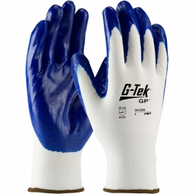 PIP 34-C229 G-Tek GP Seamless Knit Nylon Gloves - Nitrile Coated Smooth Grip on Palm & Fingers