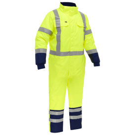 PIP 344M6453X Bisley Type R Class 3 Extreme Cold X-Back Coveralls - Yellow/Navy