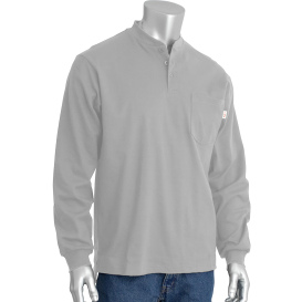 PIP 385-FRHN AR/FR Dual Certified Long Sleeve Henley Shirt - 10.6 cal/cm2