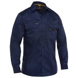 PIP 400M6490 Bisley Long Sleeve Ripstop Work Shirt with X-Airflow - Navy