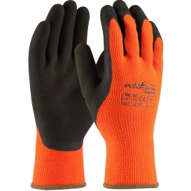 PIP 41-1400 PowerGrab Thermo Hi-Vis Seamless Knit Acrylic Terry Gloves - Latex MicroFinish Grip on Palm & Fingers