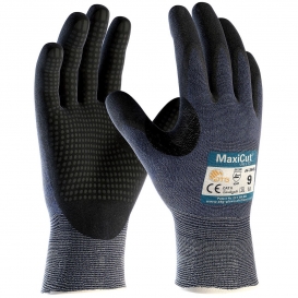PIP 44-3445 MaxiCut Ultra Seamless Knit Engineered Yarn Gloves - Premium Nitrile Coated MicroFoam Grip on Palm & Fingers - Micro Dot Palms