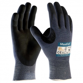 PIP 44-3745 MaxiCut Ultra Seamless Knit Engineered Yarn Gloves - Premium Nitrile Coated MicroFoam Grip on Palm & Fingers
