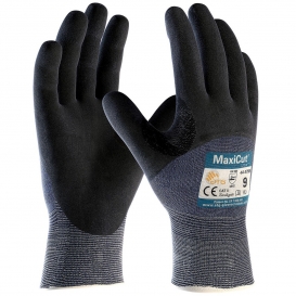 PIP 44-3755 MaxiCut Ultra Seamless Knit Engineered Yarn Gloves - Premium Nitrile Coated MicroFoam Grip on Palm, Fingers, & Knuckles
