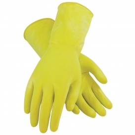 PIP 48-L162Y Assurance Unsupported Latex Gloves - Flock Lined with Honeycomb Grip - 16 Mil