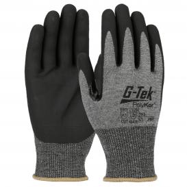 PIP 555 G-Tek PolyKor Seamless Knit PolyKor Blended Touchscreen Gloves - Nitrile Coated Foam Grip