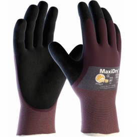 PIP 56-425 MaxiDry Ultra Lightweight Nitrile Gloves - 3/4 Dipped with Seamless Knit Nylon/Lycra Liner