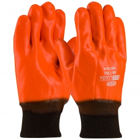 PIP 58-7303 ProCoat Hi-Vis Insulated PVC Dipped Gloves with Smooth Finish - Knitwrist