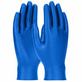 PIP 67-305 Grippaz Skins Extended Use Ambidextrous Nitrile Gloves with Textured Fish Scale Grip - 4.5 Mil