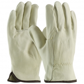 PIP 68-116 Superior Grade Top Grain Cowhide Leather Driver Gloves with Kevlar Stitching - Wing Thumb