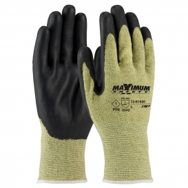 PIP 73-K1800 Maximum Safety AR/FR Seamless Knit Aramid Glove with Nitrile Coated Smooth Grip