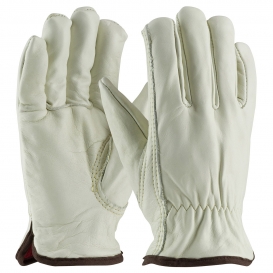 PIP 77-268 Premium Grade Top Grain Cowhide Leather Gloves - Red Thermal Lining - Keystone Thumb