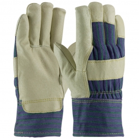 PIP 78-3927 Pigskin Leather Palm Gloves with Fabric Back & 3M Thinsulate Lining - Safety Cuff