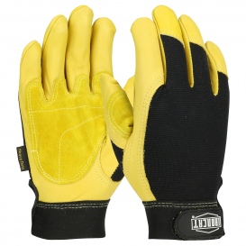 PIP 86350 Ironcat Reinforced Top Grain Cowhide Leather Palm Gloves with Spandex Back