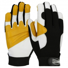 PIP 86555 Ironcat Reinforced Heavy Duty Top Grain Goatskin Leather Palm Gloves with Spandex Back