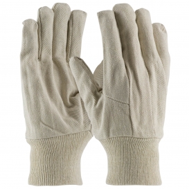 PIP 90-909I Economy Grade Cotton Canvas Single Palm Gloves with Wing Thumb - Knitwrist