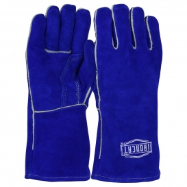 PIP 9041 Ironcat Shoulder Split Cowhide Leather Welder\'s Gloves w/ Cotton Foam Liner and Kevlar Stitching
