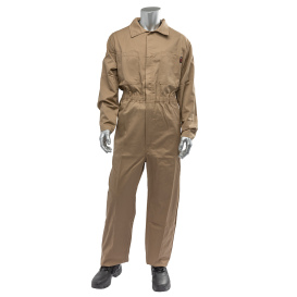 PIP 9100-2000E AR/FR Dual Certified Economy Coverall with Zipper Closure - Tan 