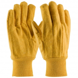 PIP 93-568 Economy Grade Cotton Chore Gloves with Single Layer Palm/Back and Nap-out Finish - Knitwrist