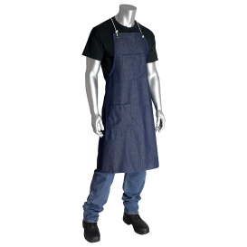 PIP A2836D5 Pre Shrunk Denim Apron - Three Pockets - Blue