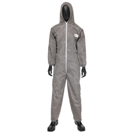 PIP C3906 PosiWear M3 Coverall with Hood, Elastic Wrists & Ankles - Gray