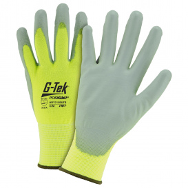 PIP HVY713SUTS PosiGrip Hi-Vis Seamless Knit Polyester Gloves - Polyurethane Coated Smooth Grip