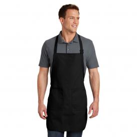 Port Authority A500 Full Length Apron with Pockets - Black