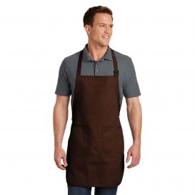Port Authority A500 Full Length Apron with Pockets - Coffee Bean