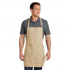 Port Authority A500 Full Length Apron with Pockets - Stone